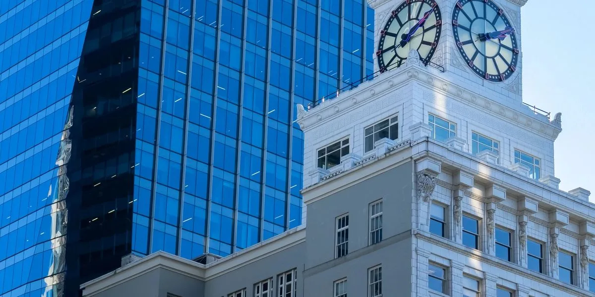 Office towers in downtown Vancouver